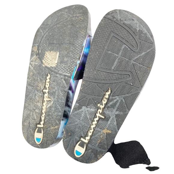 Champion Purple Blue Tie Dye Slides Sz 6 - Picture 4 of 6